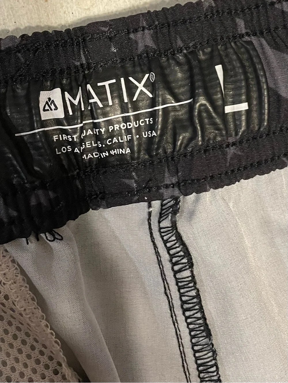 Men’s Black & Gray American Flag Volley Swim Trunks
